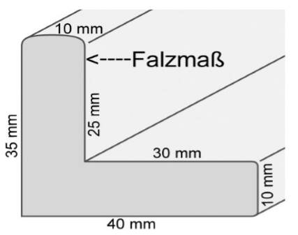 Schattenfugenrahmen detail